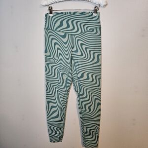 Vitality Womens Leggings Habitat Green Wave Workout Athletic Large